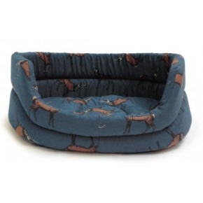 Medium++ Stag Print Slumber Dog Bed - Danish Design Woodland Stag 30" 76cm